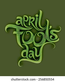 April fools day text design element