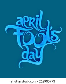 April fools day text design element