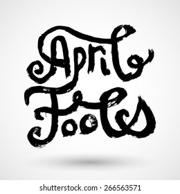 April fools day text design element