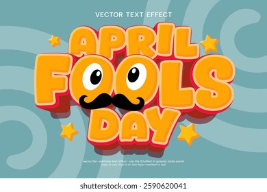 April fools day text effect design illustration