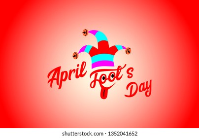 April Fool's Day text. EPS 10 vector illustration for greeting card, ad, promotion, poster, flyer, blog, article, marketing, signage - Vector Graphic
