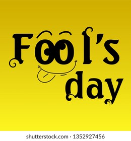 April Fools Day text  EPS 10 vector illustration