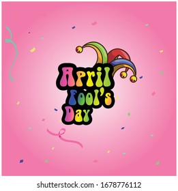 April Fools Day text EPS 10 vector illustration for greeting card, ad, promotion, poster, flier, blog, article, marketing, signage, email