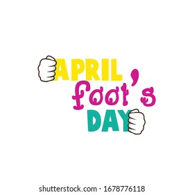 April Fools Day text EPS 10 vector illustration for greeting card, ad, promotion, poster, flier, blog, article, marketing, signage, email