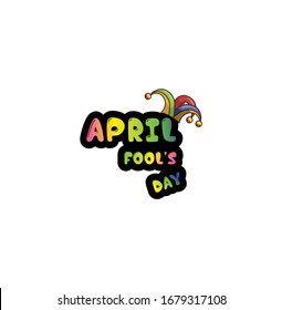 April Fools Day text  EPS 10 vector illustration for greeting card, ad, promotion, poster, flier, blog, article, marketing, signage, email