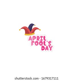 April Fools Day text EPS 10 vector illustration for greeting card, ad, promotion, poster, flier, blog, article, marketing, signage, email