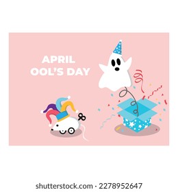 April Fools Day text and EPS 10 vector illustration for greeting card, ad, promotion, poster, flier, blog, article, marketing, signage, email