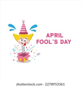 April Fools Day text EPS 10 vector illustration for greeting card, ad, promotion, poster, flier, blog, article, marketing, signage, email