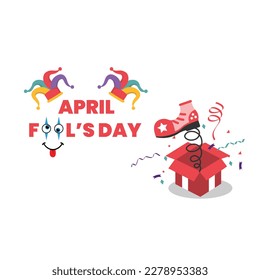 April Fools Day text EPS 10 vector illustration for greeting card, ad, promotion, poster, flier, blog, article, marketing, signage, email