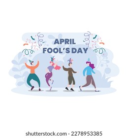 April Fools Day text EPS 10 vector illustration for greeting card, ad, promotion, poster, flier, blog, article, marketing, signage, email