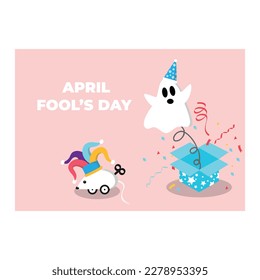 April Fools Day text EPS 10 vector illustration for greeting card, ad, promotion, poster, flier, blog, article, marketing, signage, email