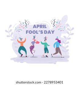 April Fools Day text EPS 10 vector illustration for greeting card, ad, promotion, poster, flier, blog, article, marketing, signage, email