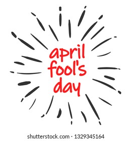 April fools day text icon in flat style. Happy banner vector illustration on white isolated background. Funny carnival business concept.