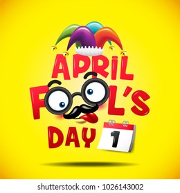 April fool's day, Typography, Colorful, vector illustration.