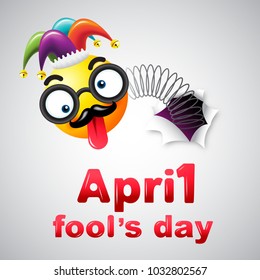 April fool's day, Typography, Colorful design template , vector illustration.
