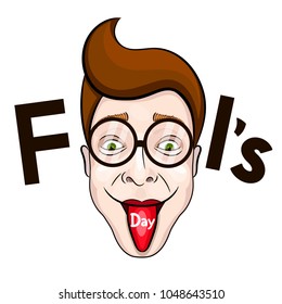 April fool's day, Typography Colorful vector illustration