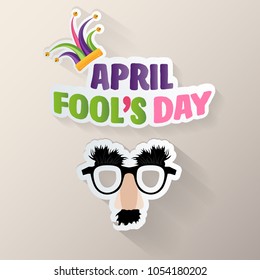 April fool's day, Typography, Colorful design template , vector illustration.