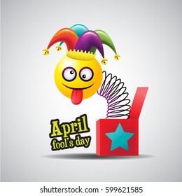 April fool's day, Typography, Colorful, vector illustration.