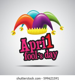 April fool's day, Typography, Colorful, vector illustration.