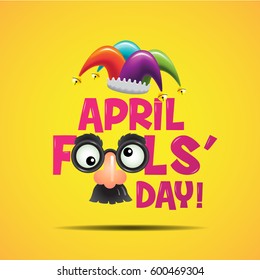 April fool's day, Typography, Colorful, vector illustration.