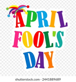 April fools day typography on transparent background