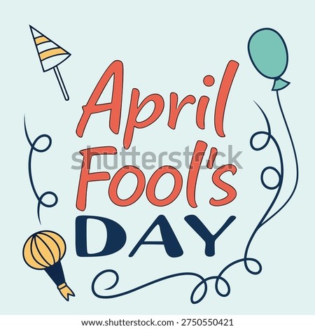 April Fool's Day Typography Vector