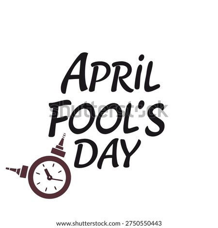 April Fool's Day Typography Vector