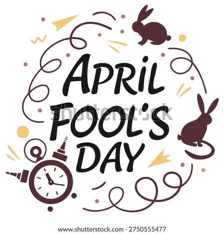 April Fool's Day Typography Vector