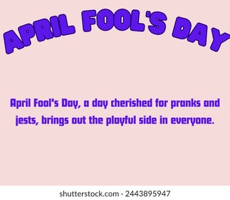 April fool's day vector Design in amazing background.