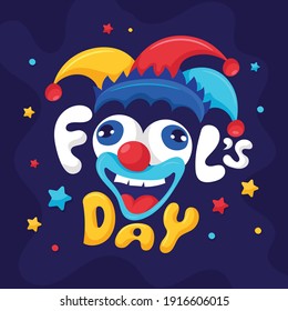 April Fools Day Vector With flat design, simple and trendy graphics
