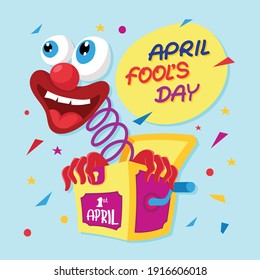 April Fools Day Vector With flat design, simple and trendy graphics