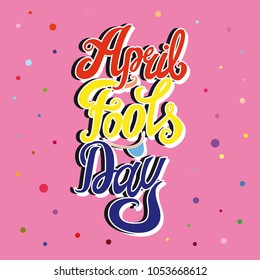 April fools day vector illustration for poster design. April fools day vector lettering