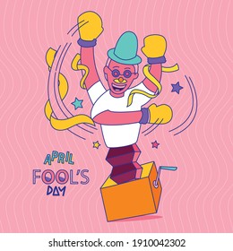 April fool's day vector Illustration