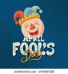 April Fools Day vector illustration, simple and trendy with flat design