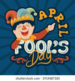 April Fools Day vector illustration, simple and trendy with flat design