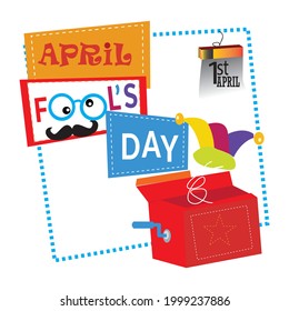 April fools day vector illustration