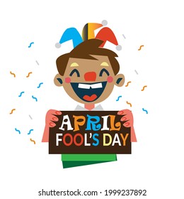 April fools day vector illustration