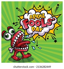 april fools day vector illustration