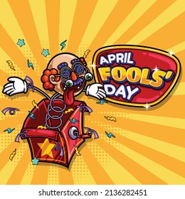 april fools day vector illustration