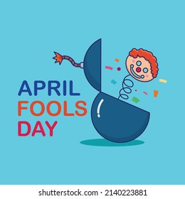 april fools day vector illustration