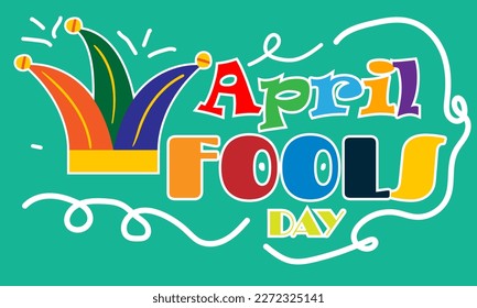 april fools day vector illustration 