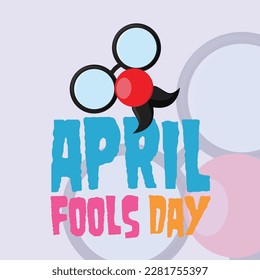 April Fool's Day. Vector illustration. Celebrated Every Year On April 1st. Suitable for templates, greeting cards etc