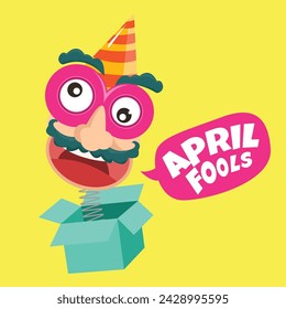 April fools day. Vector illustration.