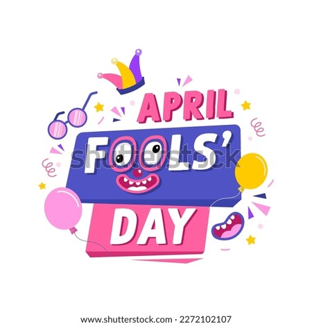 April fools day vector illustration Imagine de stoc © 