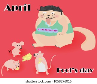 April Fool's Day Vector Image.