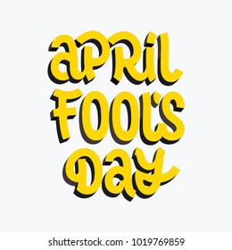 April Fool's Day vector lettering