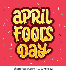 April Fool's Day vector lettering