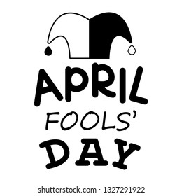 April fool's day vector lettering. Vector 1 april greeting card.