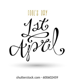 April Fool's Day Vector Lettering Sign