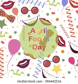 April Fool's Day.Funny background.Vector illustration